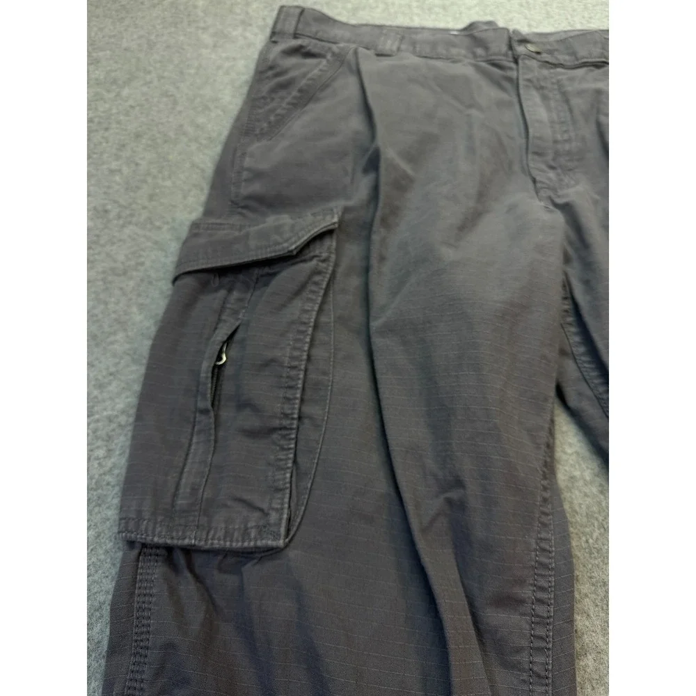 Carhartt Men Cargo Pants 38x29 Relaxed Fit Gray Force‎ Ripstop Workwear